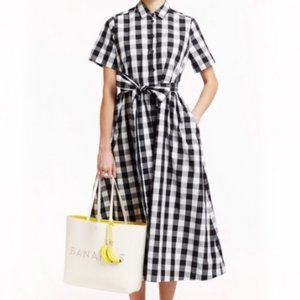 Kate spade Gingham Check Midi Shirt Dress